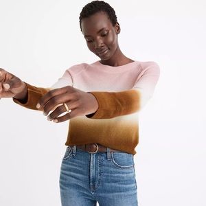 Madewell Dip-Dye Cashmere Shrunken Sweatshirt XXS NWT